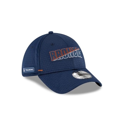 Orange Denver Broncos Hat - New Era NFL Official Summer Sideline 39THIRTY Stretch Fit Caps USA6084173